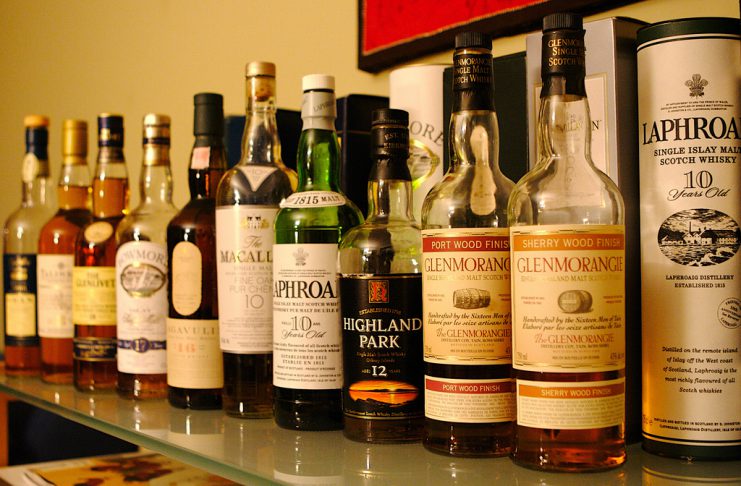 Single malt bottles