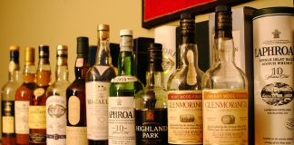 Single malt bottles